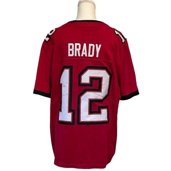 NFL Tampa Bay Buccaneers Tom Brady Nike Dri-Fit Red Vapor Jersey Men’s XL - Picture 3 of 12